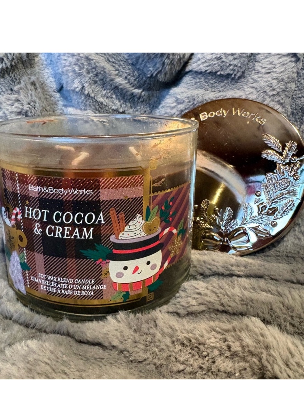 Bath & Body Works Hot Cocoa & Cream Candle - Dark Brown - Picture 2 of 2